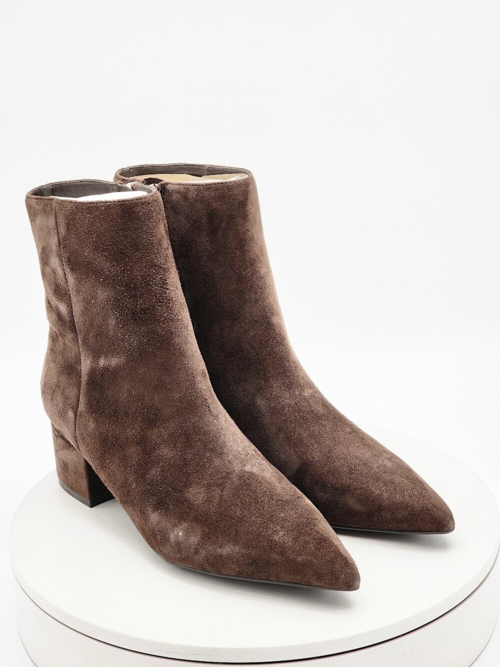 Marc Fisher Gismo Dark Brown Suede Pointed Toe Booties Women’s 9 M